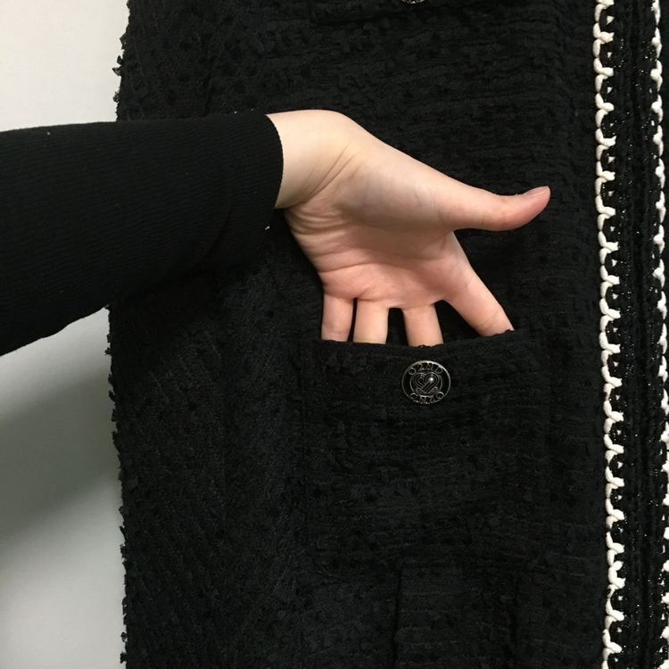 한섬 오즈세컨 22 플리츠 블록 트위드 원피스 (55) 이미지