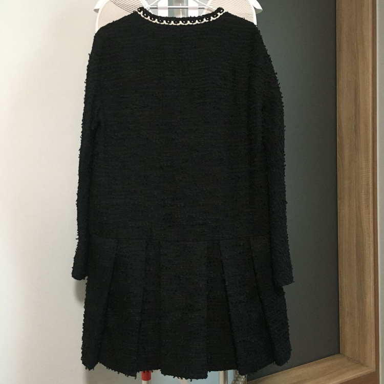 한섬 오즈세컨 22 플리츠 블록 트위드 원피스 (55) 이미지