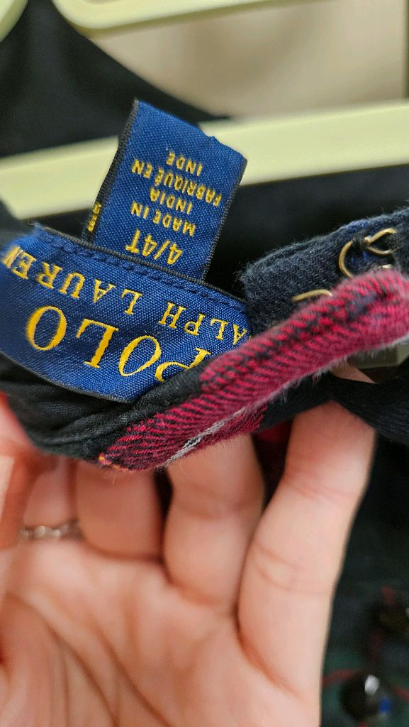 폴로 랄프로렌 여아 체크 원피스 4T 이미지