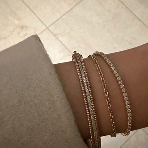 14k 비쥬레브 트리플 랩다이아 뱅글 16cm 옐로우 보스크 메이비투아 허앤쉬 그레이룸 오르 시에 이미지