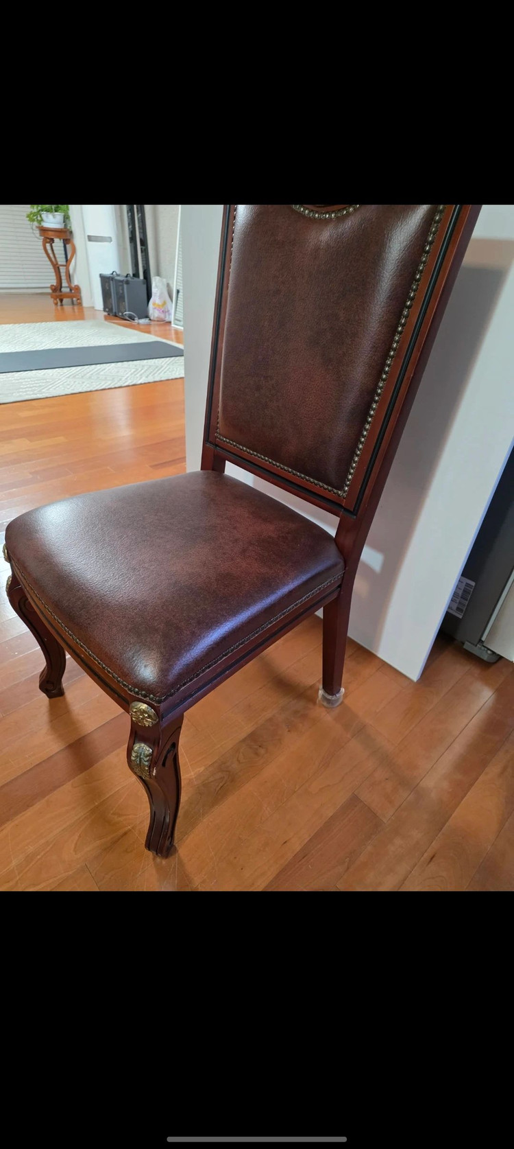 엔틱 대리석 상판 식탁 의자 세트(식탁+의자 5개) 이미지