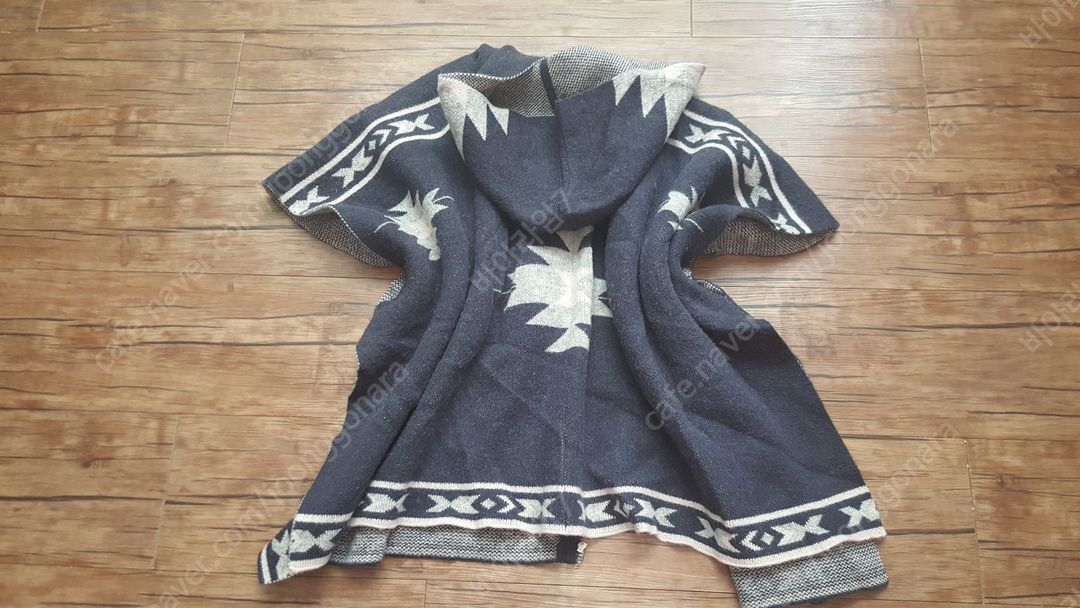 여성 사이즈 프리 후드 망토 가디건 르샵 이미지