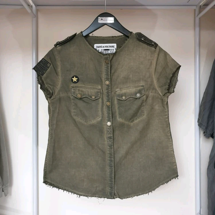 zadig&voltaire 쟈딕앤볼테르 빈티지워싱 그런지 셔츠 XS 이미지