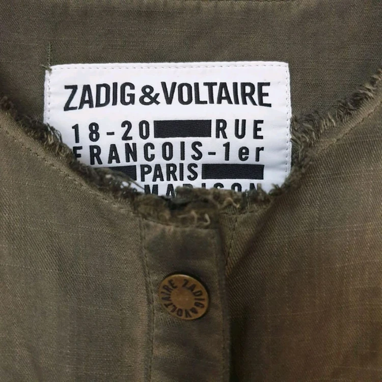 zadig&voltaire 쟈딕앤볼테르 빈티지워싱 그런지 셔츠 XS 이미지