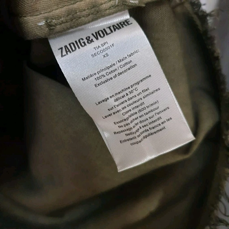 zadig&voltaire 쟈딕앤볼테르 빈티지워싱 그런지 셔츠 XS 이미지