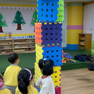 유아체육교구 무지개 퍼즐 큐브 이미지
