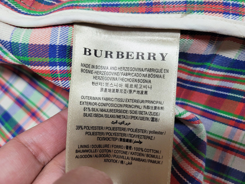 버버리(Burberry) 마이크로체크 실크 블렌드 카코트 55-66 이미지