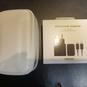 삼성 C타입 45W 초고속 충전기 갤럭시 PD PPS 어댑터 (1.8M케이블포함),여행용파우치 이미지