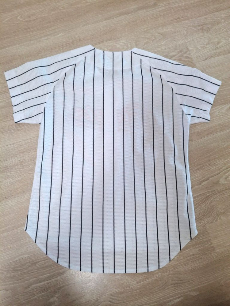 롯데자이언츠 노마킹 어센틱 홈 스트라이프 44사이즈 유니폼 이미지