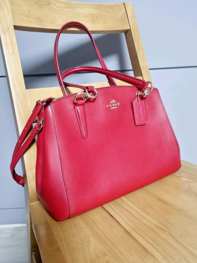 코치 Coach 캐리올 레더크로스백 레드 가방 핸드백 (토트백) 이미지