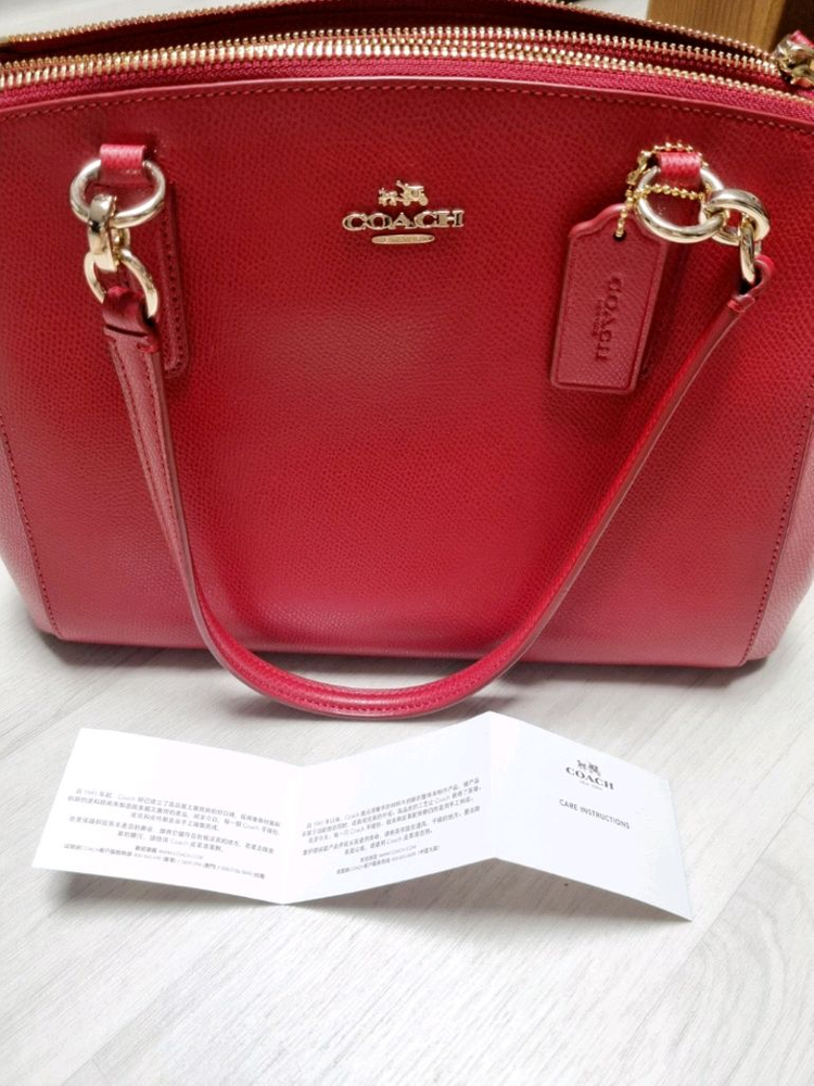코치 Coach 캐리올 레더크로스백 레드 가방 핸드백 (토트백) 이미지