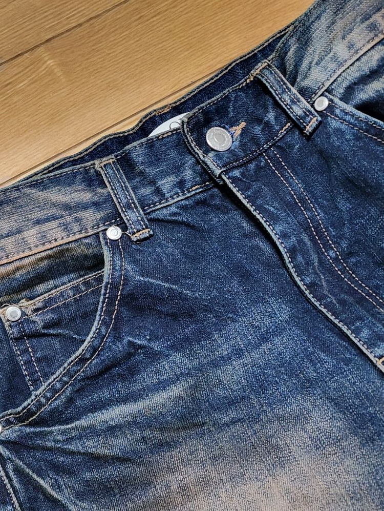 [엘무드] 맥스와이드 데님 더트블루 46 이미지