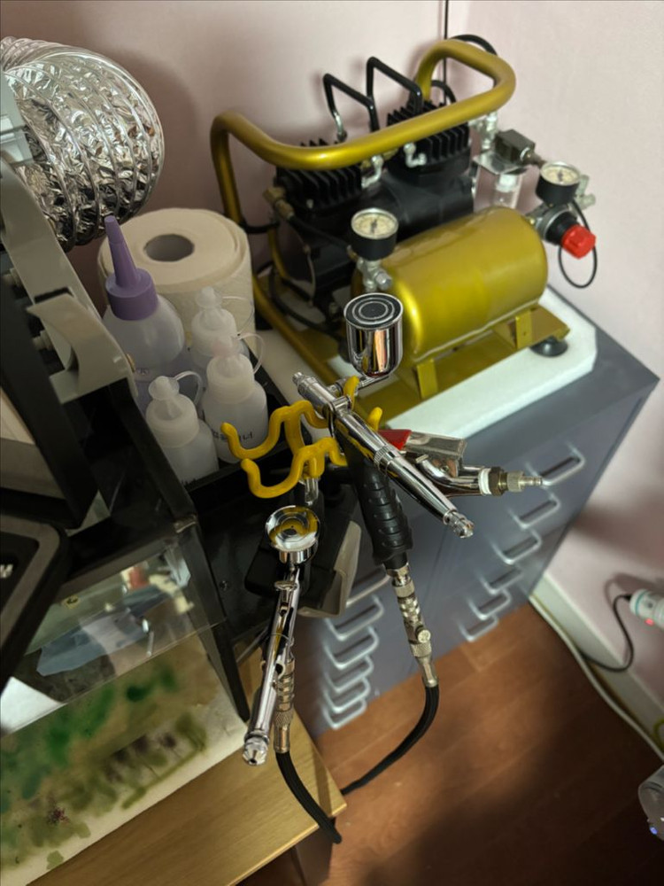 Iwata Hi-Line HP-CH 에어브러시 0.3 풀세트이와타 미사용 제품 이미지