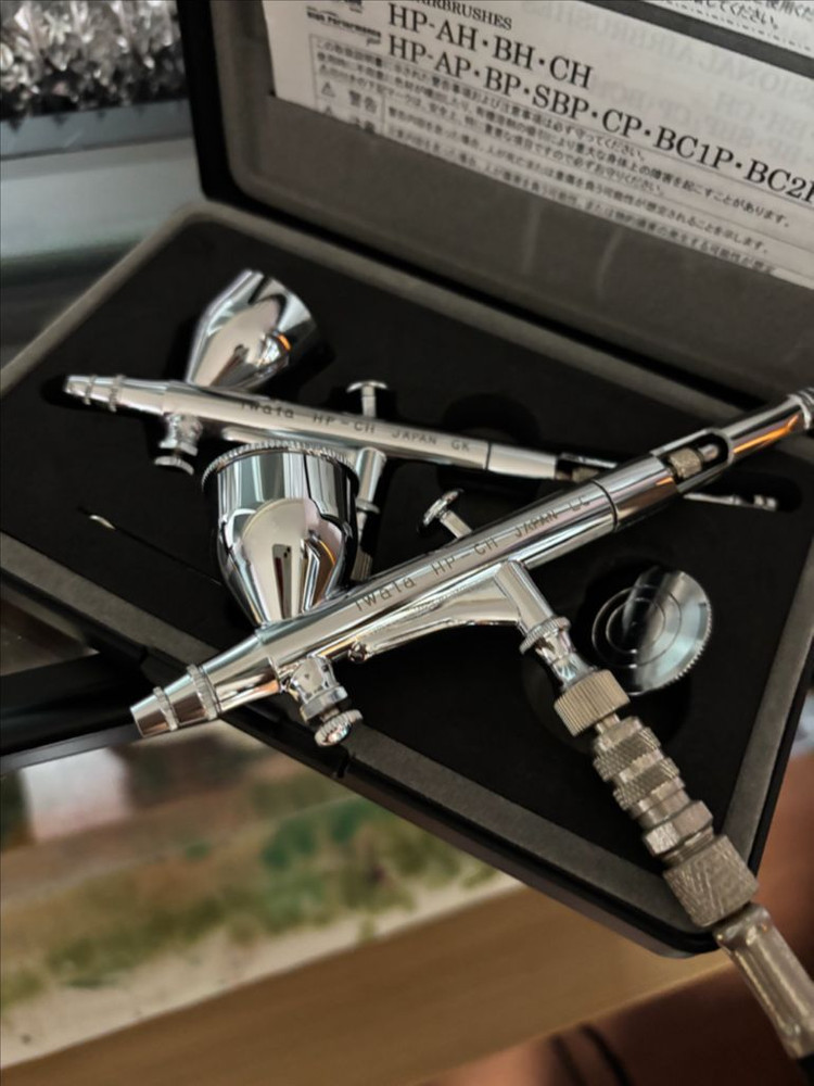 Iwata Hi-Line HP-CH 에어브러시 0.3 풀세트이와타 미사용 제품 이미지