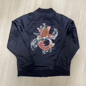 H&M 집업 자수 블루종 네이비 L 이미지