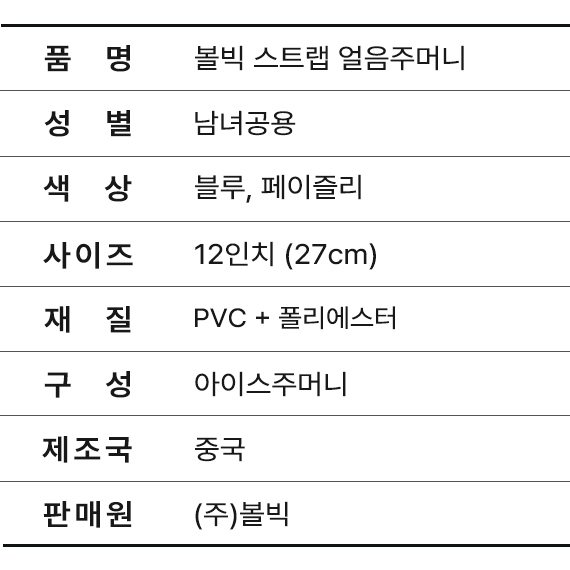 [볼빅] 페이즐리 스트랩 얼음주머니 (새 제품) 이미지