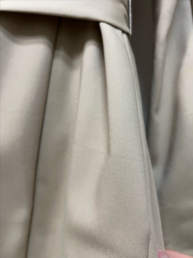 제평 애니 ANY 스탠카라 트렌치 원피스 겸 코트 더블버튼 롱자켓 베이지 이미지