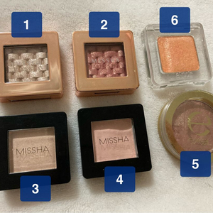 ( 단종 웜톤 섀도우 ) 미샤 이탈프리즘 바닐라슈가 핑크벨 산타바바라 오피스코랄 에스쁘아 오렌지피버 엑셀 s101 이미지