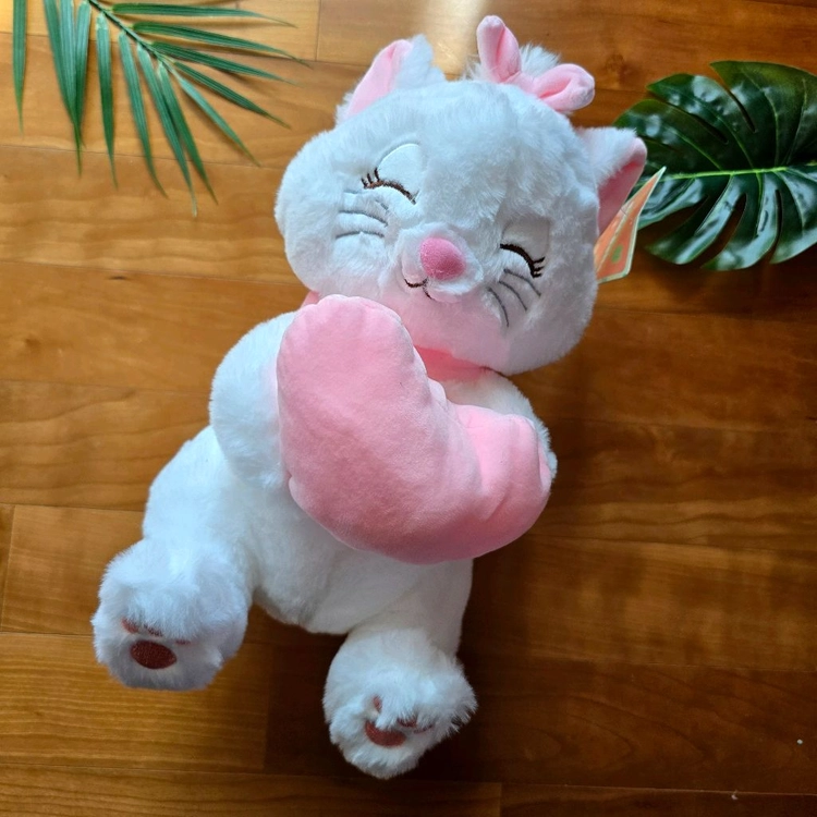 (새상품) 하트 품은 고양이 33cm 인형 이미지