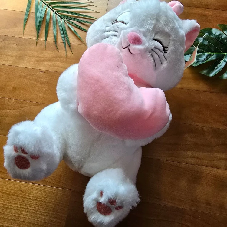 (새상품) 하트 품은 고양이 33cm 인형 이미지