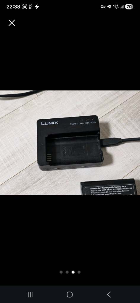 파나소닉 루믹스 DMW-BTC14 충전기 및 BLJ31 배터리 루믹스 s1 s1r s1h 이미지