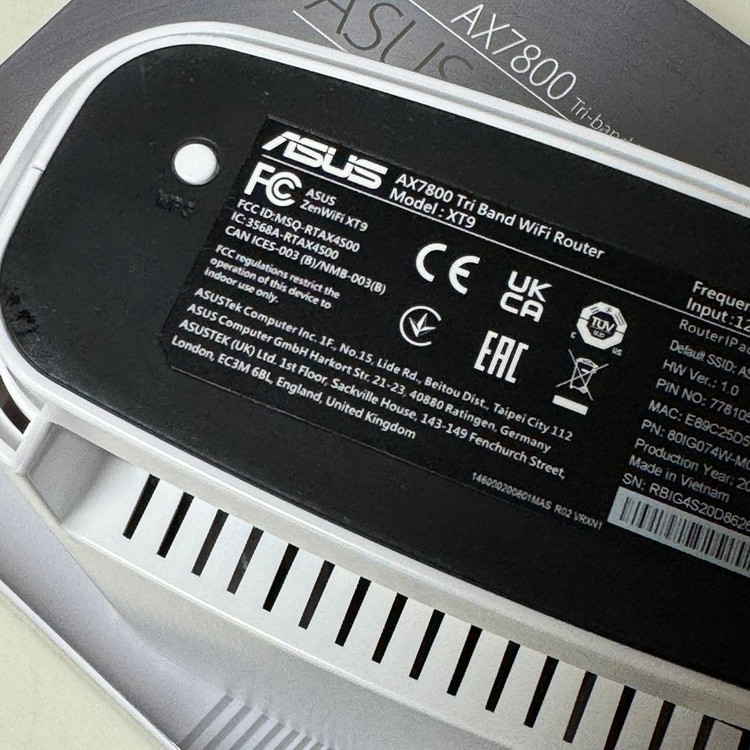 ASUS ZenWiFi AX7800 XT9 트라이밴드 메시 공유기 와이파이 라우터 WiFi6 팝니다. 이미지
