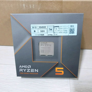 AMD 라이젠5 7600X 5.525GHz 고수율 CPU 이미지