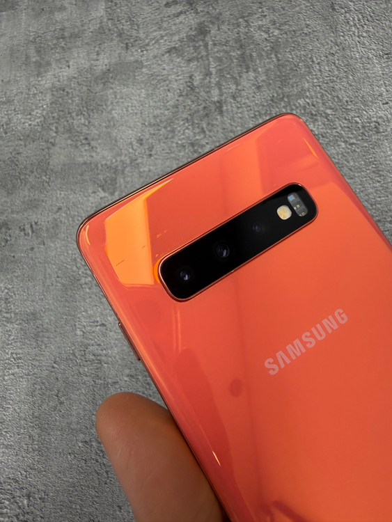 갤럭시 S10 주황 128기가 이미지