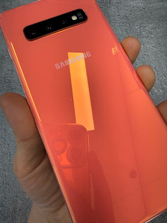 갤럭시 S10 주황 128기가 이미지