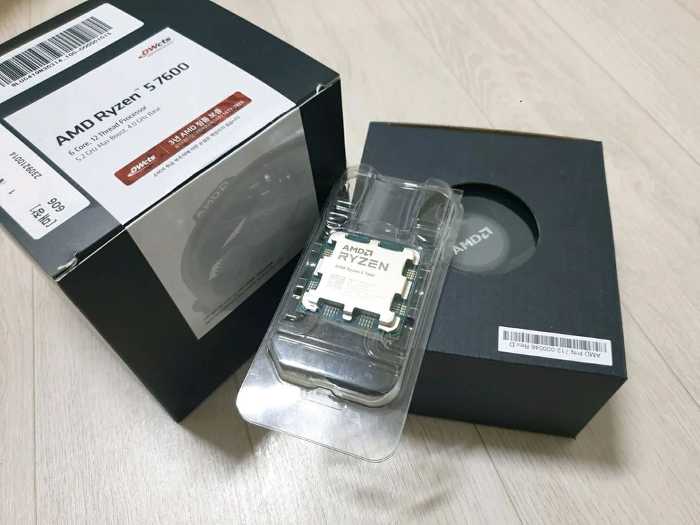 AMD 라이젠5 7600 5.525GHz 고수율 CPU (번들쿨러 포함) 이미지