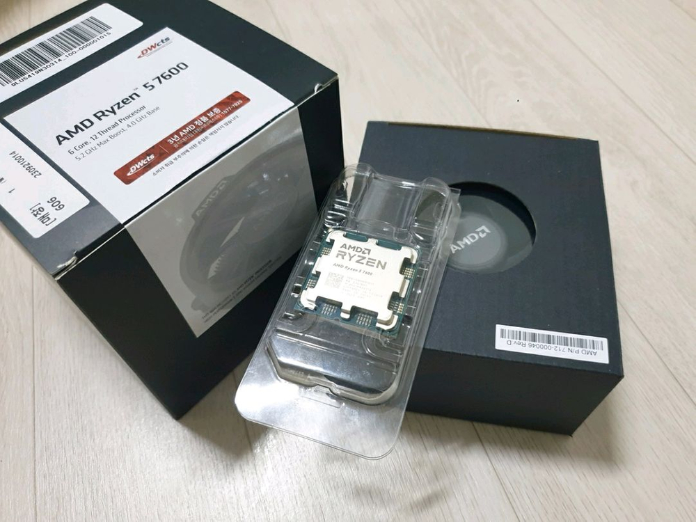 AMD 라이젠5 7600 5.525GHz 고수율 CPU (번들쿨러 포함) 이미지