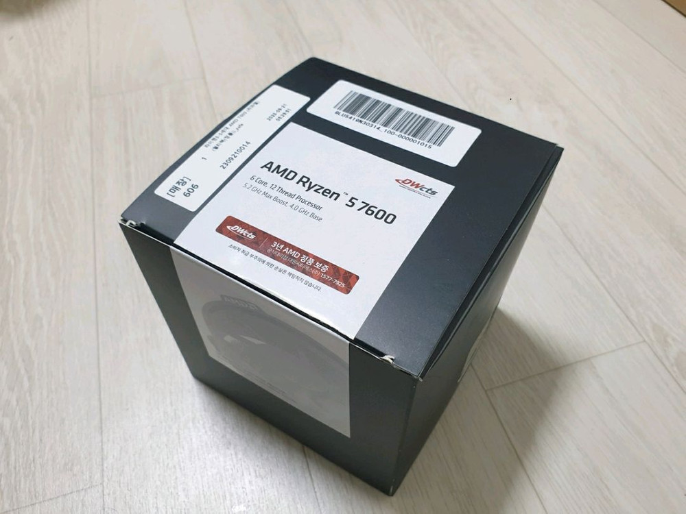 AMD 라이젠5 7600 5.525GHz 고수율 CPU (번들쿨러 포함) 이미지