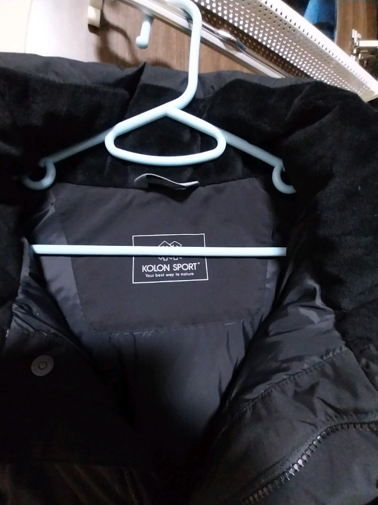 코오롱 블랙 남녀공용 롱패딩 이미지