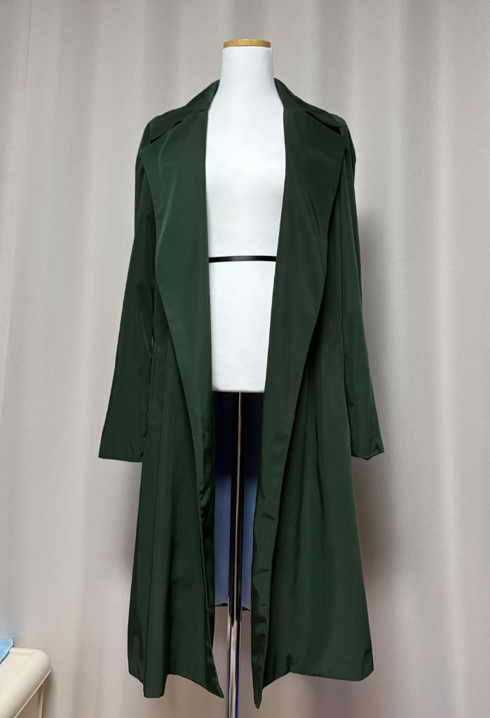 상태좋음)드라이함.ZARA.트렌치코트.벨트코트.딥그린.클래식코트.봄코트.가을코트.데일리.자라.55.66.코트.자켓 이미지