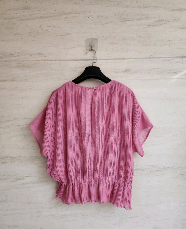 오즈세컨 백플리츠 러플패널 니트셋업 66사이즈 이미지