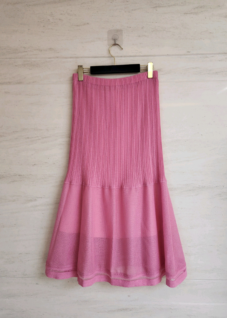 오즈세컨 백플리츠 러플패널 니트셋업 66사이즈 이미지