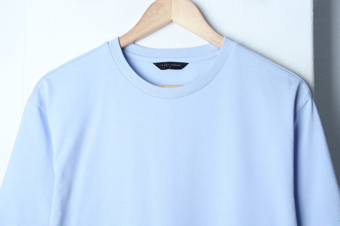 (S) 더니트컴퍼니 반팔 티셔츠 연블루 무지 솔리드 이미지