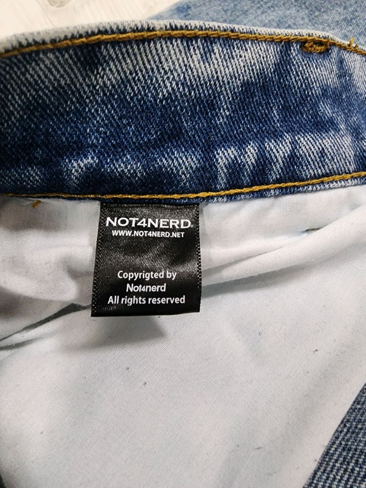 NOT4NERD 낫포너드 원턱 와이드 데님 팬츠. L(32~34) 청바지 이미지