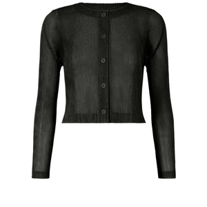 이세이미야케 플리츠플리즈 가디건 4월 타타미 가디건 블랙 3사이즈 이미지