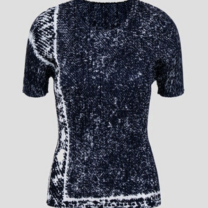 이세이미야케 플리츠플리즈 탑 트레일 데님 탑 블루 인디고 이미지