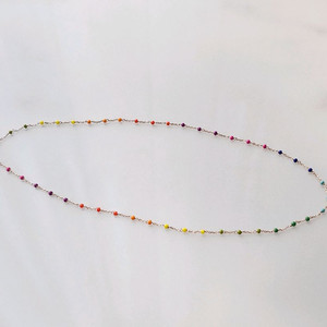 14k레인보우 컬러 체인 목걸이 이미지