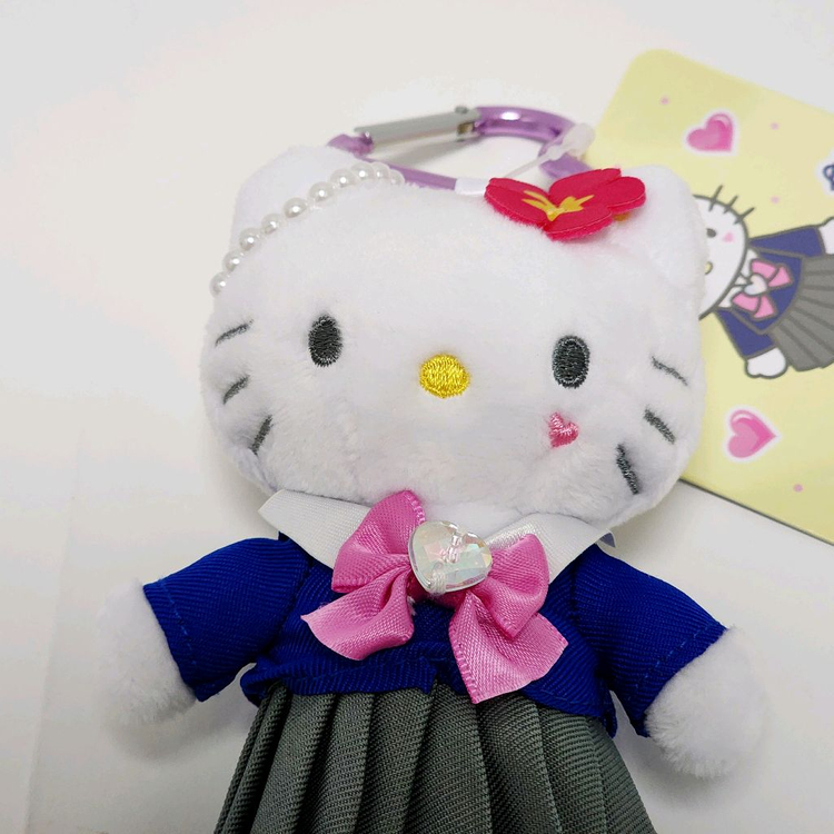 일본정품)산리오 롱다리 키티_코갸루 교복_새상품 마스코트_인형 키링 누이_고고걸 고고갸루 스타일업 치마 굿즈 이미지