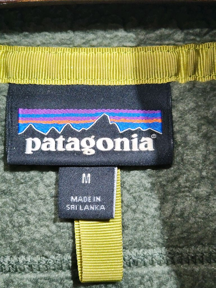 (L) 파타고니아 레트로 후리스 조끼 카키 플리스 베스트 이미지