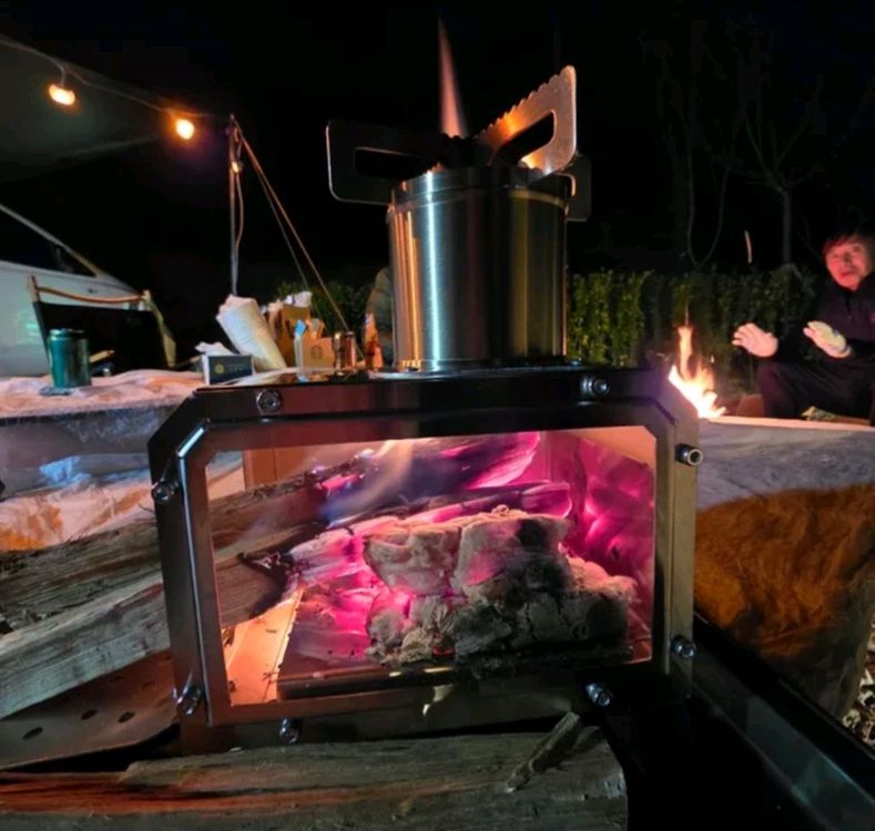 캠핑용 유리 휴대용 화목 난로 - 새상품 이미지