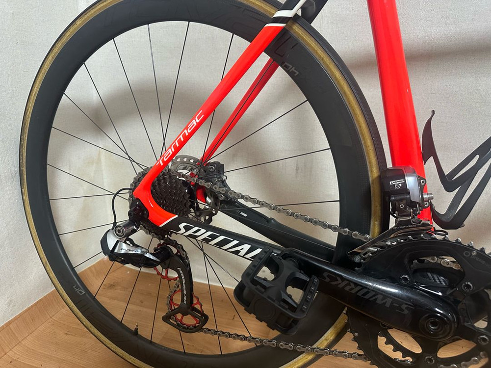 스페셜라이즈드 에스웤 sl5 디스크 듀라에이스 9070 di2 로발 카본휠셋 파워미터세팅 이미지