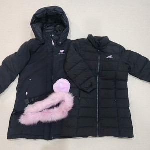 뉴발란스 키즈 롱패딩 140 세트 이미지