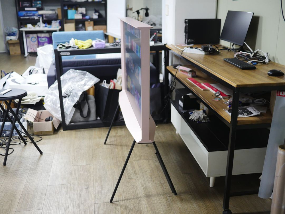 삼성 더 세리프 55인치 QLED TV 티비 KQ55LSB01PFXKR 블라썸핑크 이미지