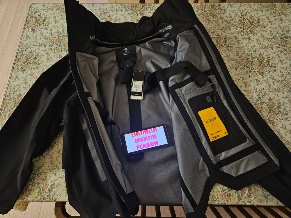 [M]아디다스 마이쉘터자켓 바람막이 레인자켓 블랙 초판 이미지