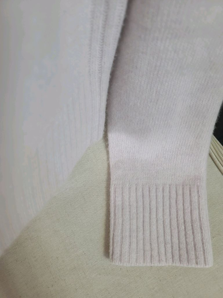 아뜨와 atoi 여성 연보라 라벤더 세미크롭 긴팔 니트 울 캐시미어 혼방 파스텔톤 / 자라 망고 한섬 타임 이미지