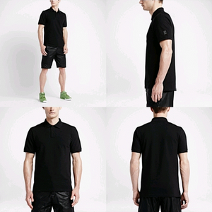 [해외M]나이키랩 화이트라벨 코트 컬렉션 반팔폴로 블랙 이미지